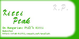 kitti ptak business card